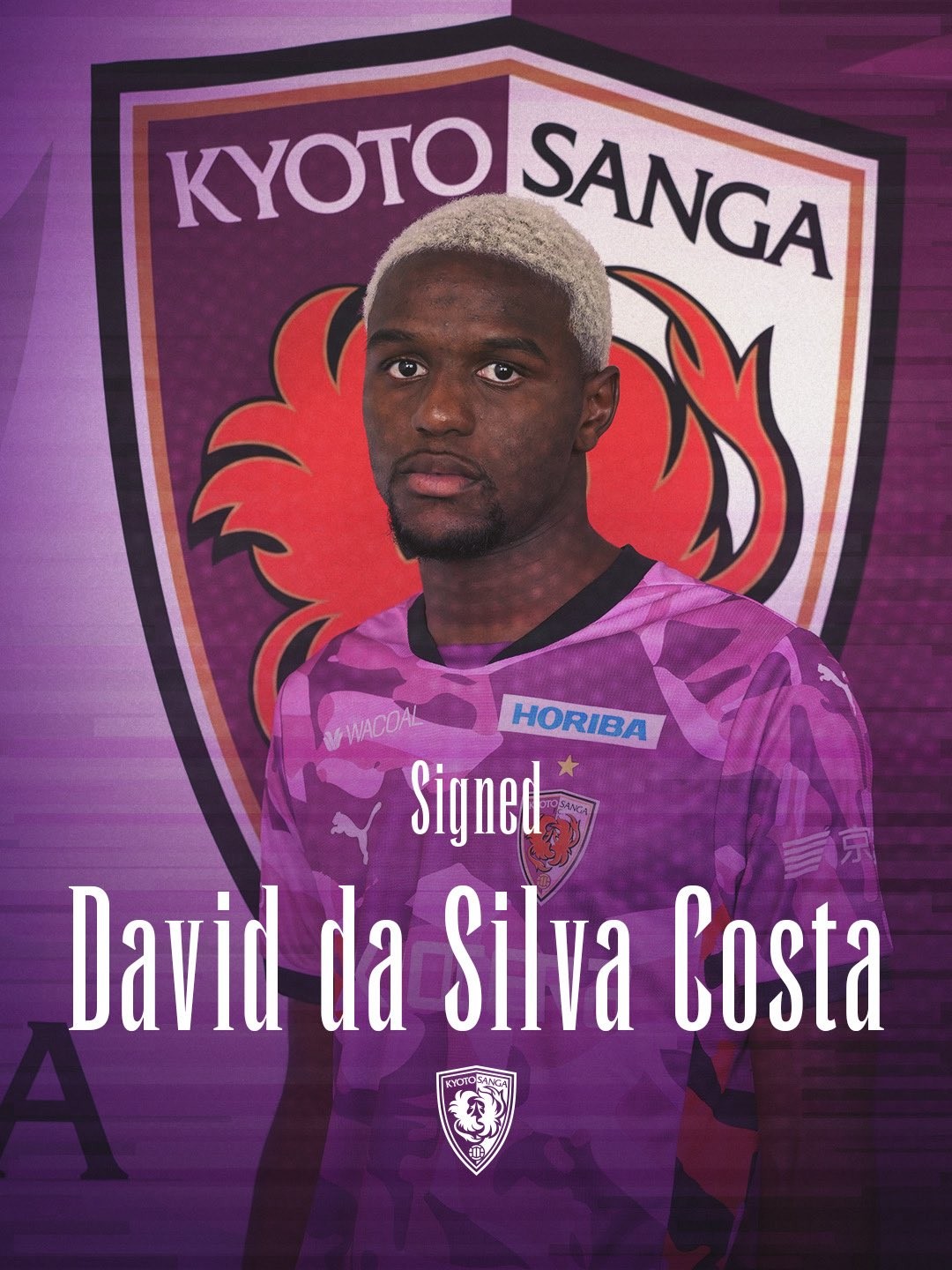 官方：京都不死鸟签下18岁巴西前锋戴维-科斯塔