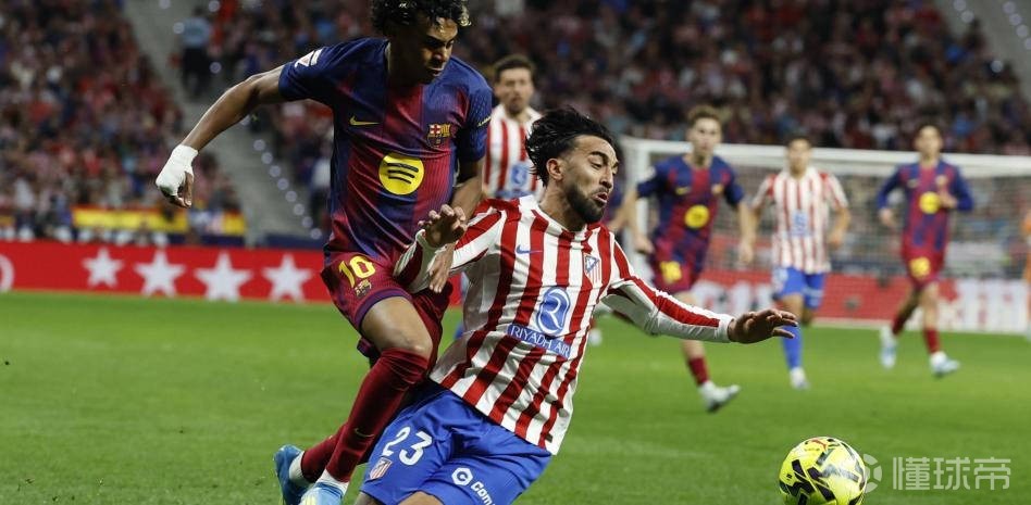 巴萨马竞共12人有染黄停赛风险：亚马尔、马丁、勒诺尔芒等