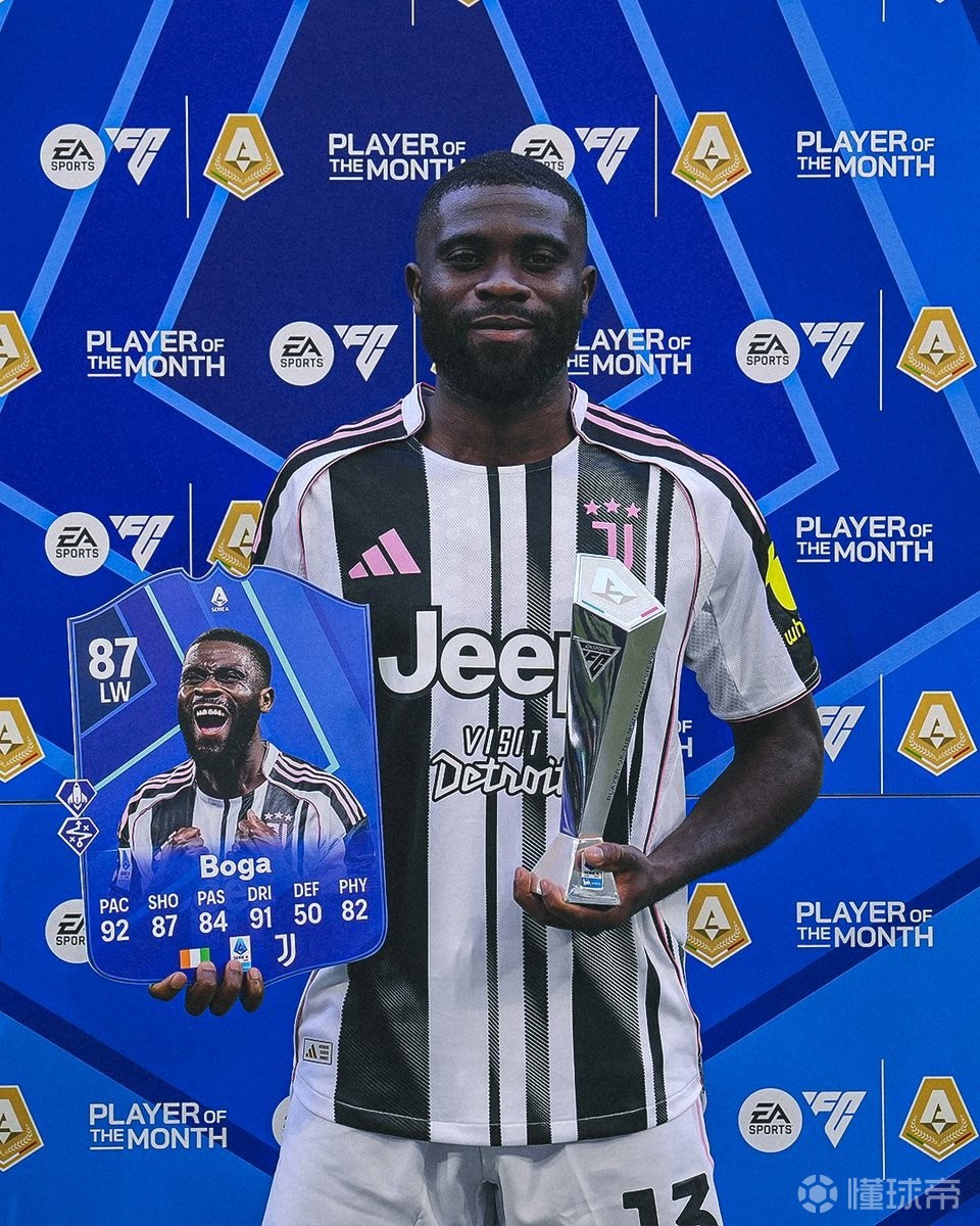 231分钟打进3球，尤文边锋博加领取意甲3月最佳球员奖杯