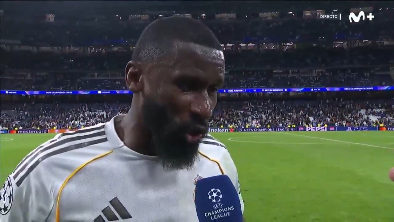 吕迪格：在拜仁两个进球中，我们送了两次大礼