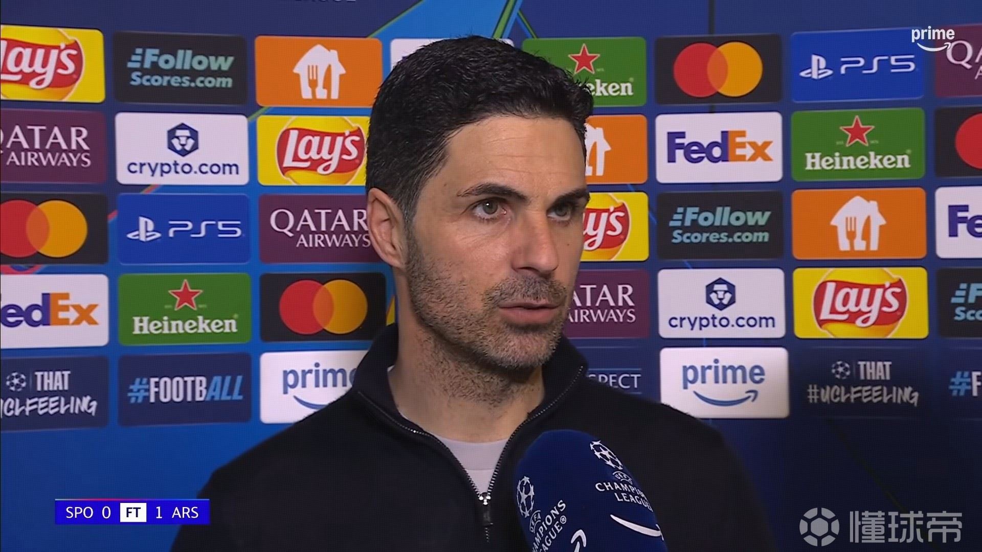 阿尔特塔：我有过进不了球的感觉，我们总是缺少最后一传