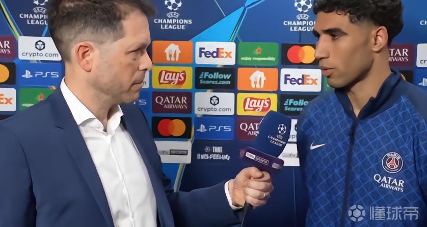 阿什拉夫：对2-0确实有些遗憾，因为感觉本可以打进更多进球