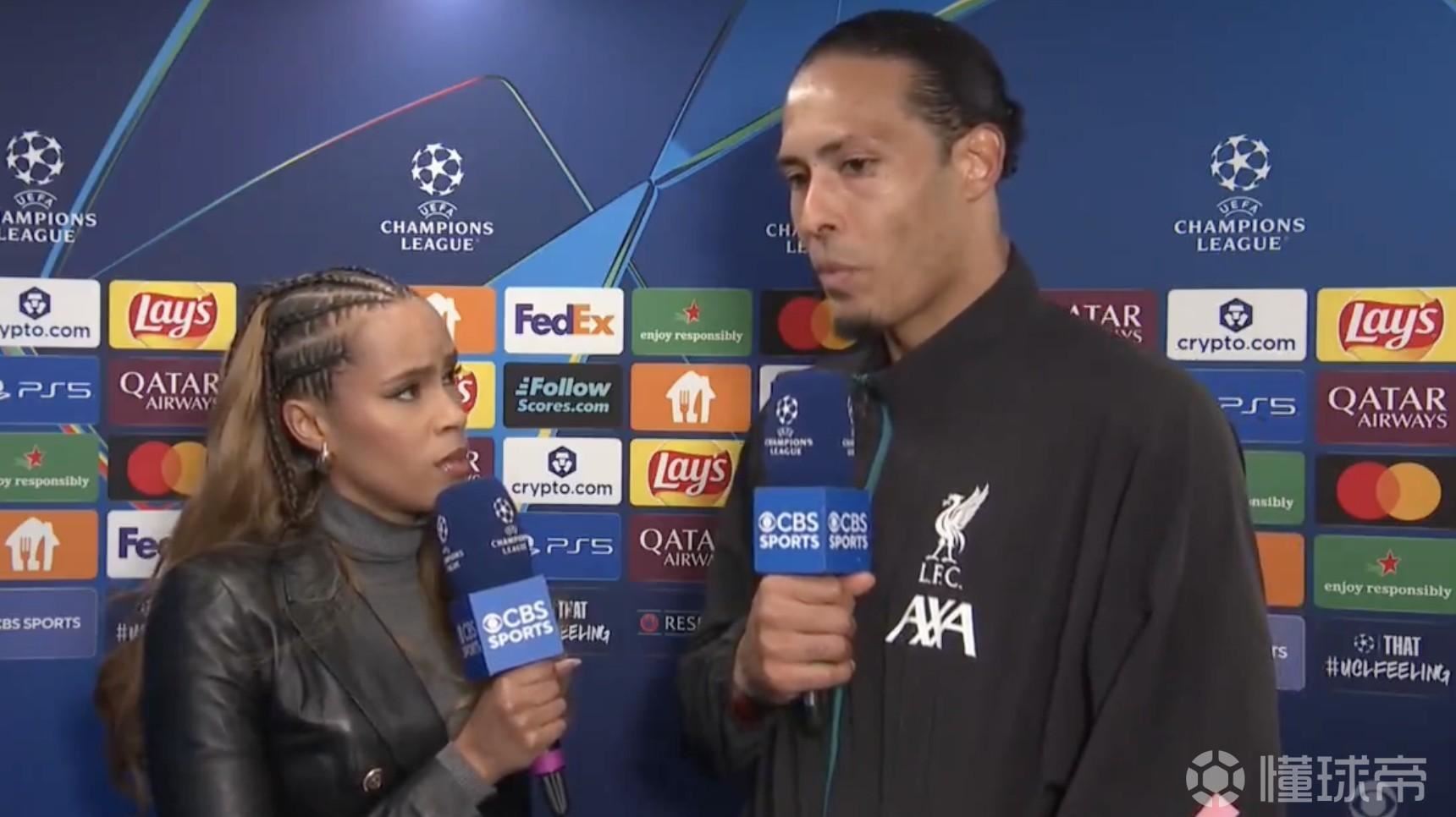 范戴克：每个人都展现了正确心态；分裂？不知道那是什么意思