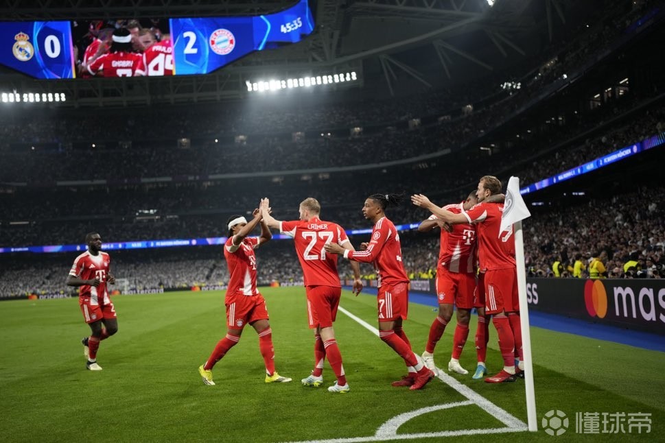 制胜法宝！拜仁本场比赛的跑动距离比皇马全队多9公里